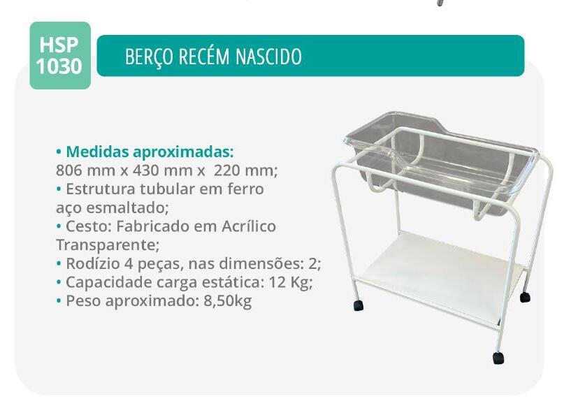Berco hospitalar para recem-nascido