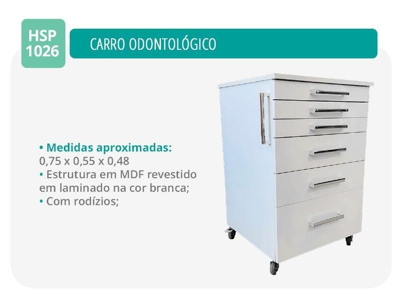 Carro Odontologico com Gavetas